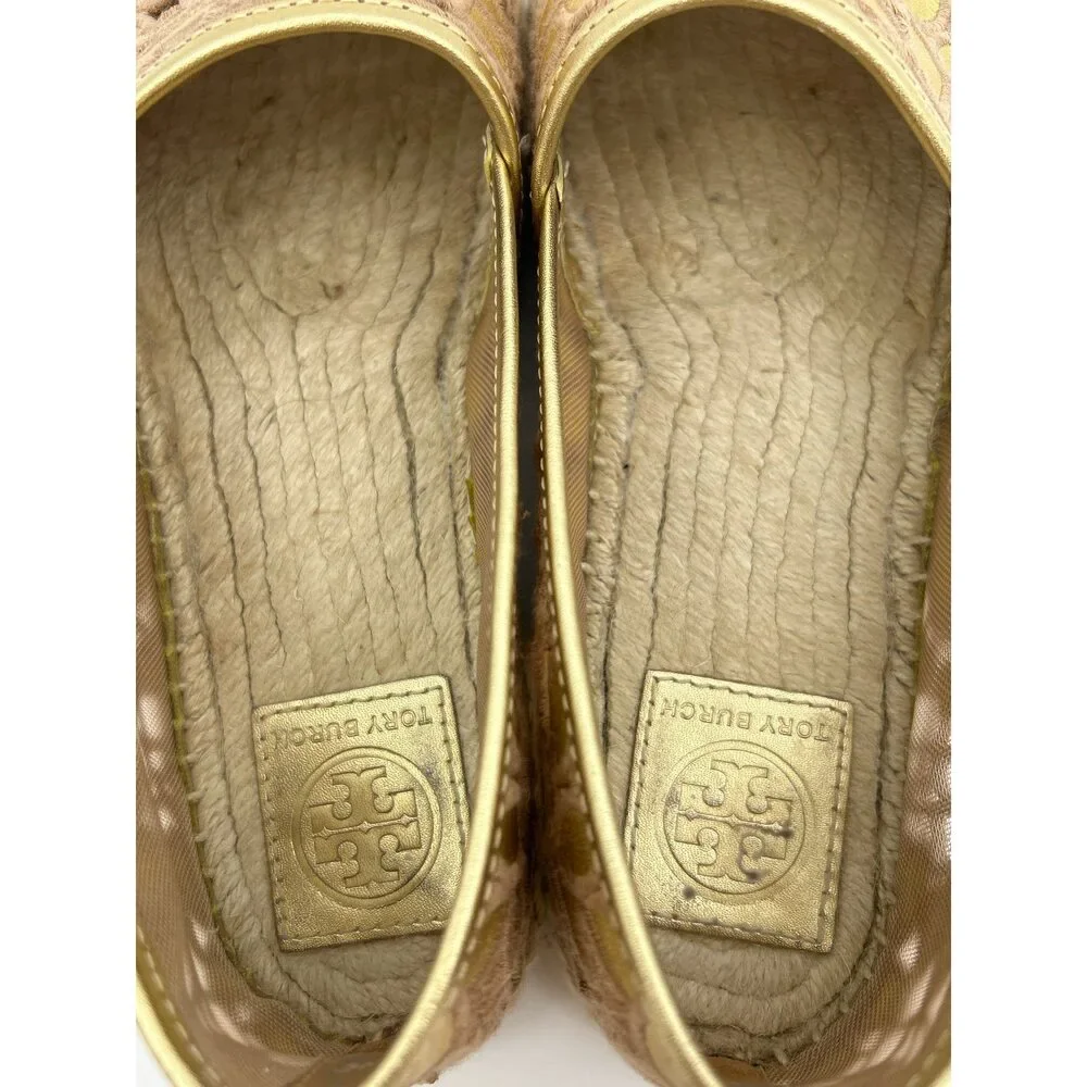 TORY BURCH Size 8 Gold Women Flats